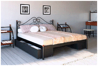 Двоспальне ліжко Адель Метал Дизайн