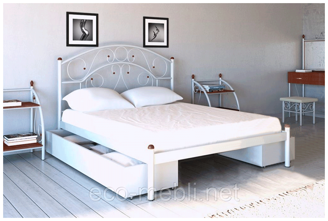 Полтораспальная кровать Скарлет Металл Дизайн - фото 1 - id-p660728563