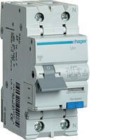 Диференціальний автоматичний вимикач 1P+N 4.5kA C-40A 30 mA AC HAGER