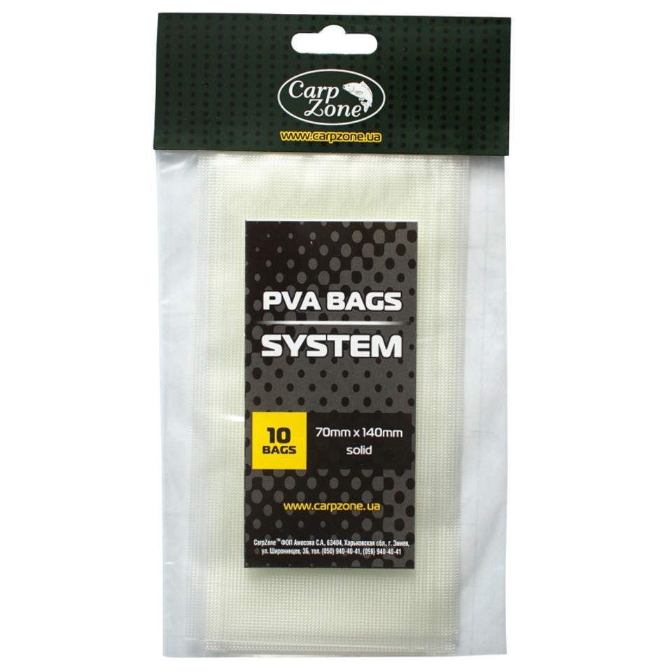 ПВА Пакети Carp Zone PVA Bags System 70mm х 140mm 10pc, фото 1