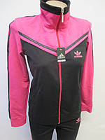 Жіночий спортивний костюм зі вставкою яскравого кольору