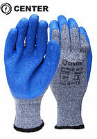 Перчатки защитные хлопковые с неполным латексным покрытием HKL622 CENTER
