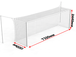 Комір футбольні стаціонарні зі стійками натягу сітки 7,32х2,44м