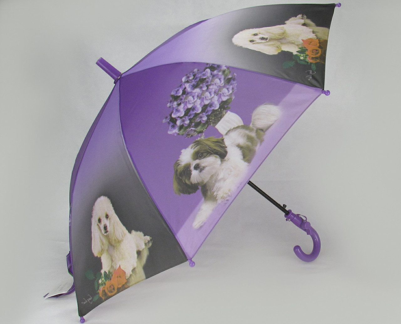 Дитячий парасольку 6602-16 щенята/кошенята фіолетовий