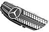 Решітка радіатора Mercedes SL R230 (01-06) стиль AMG (чорний мат + хром зірка), фото 2