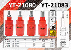 Головка зі вставкою HEX ізольована 1000V 3/8" 4-8 мм, YATO 