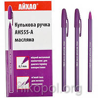 Ручка масляная AIHAO AH555-А фиолетовая