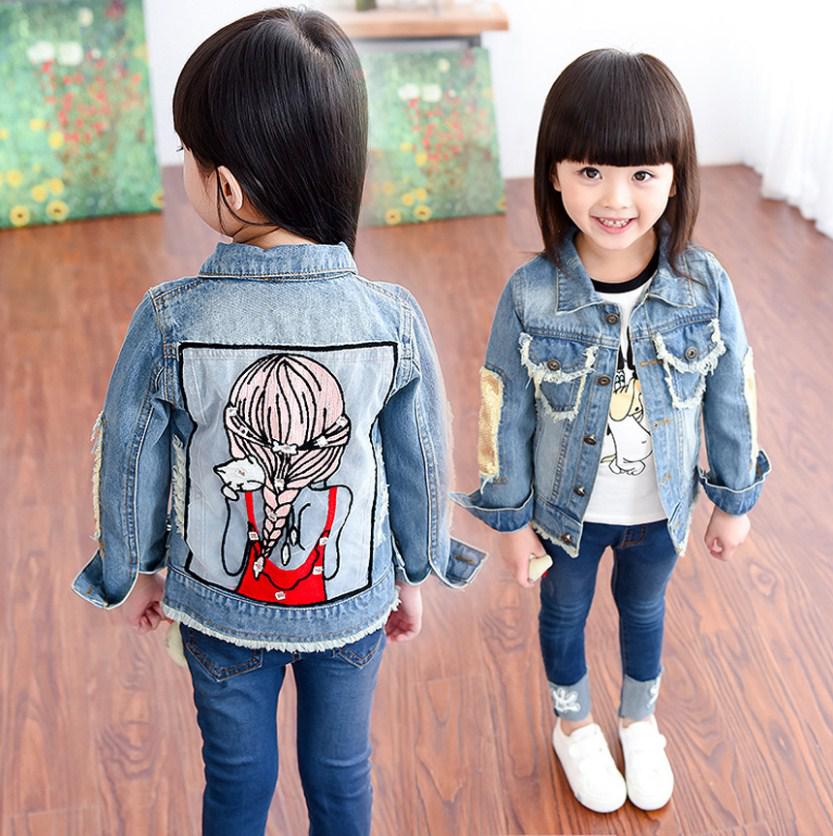 Класна джинсова куртка на дівчинку "Кошеня" 98