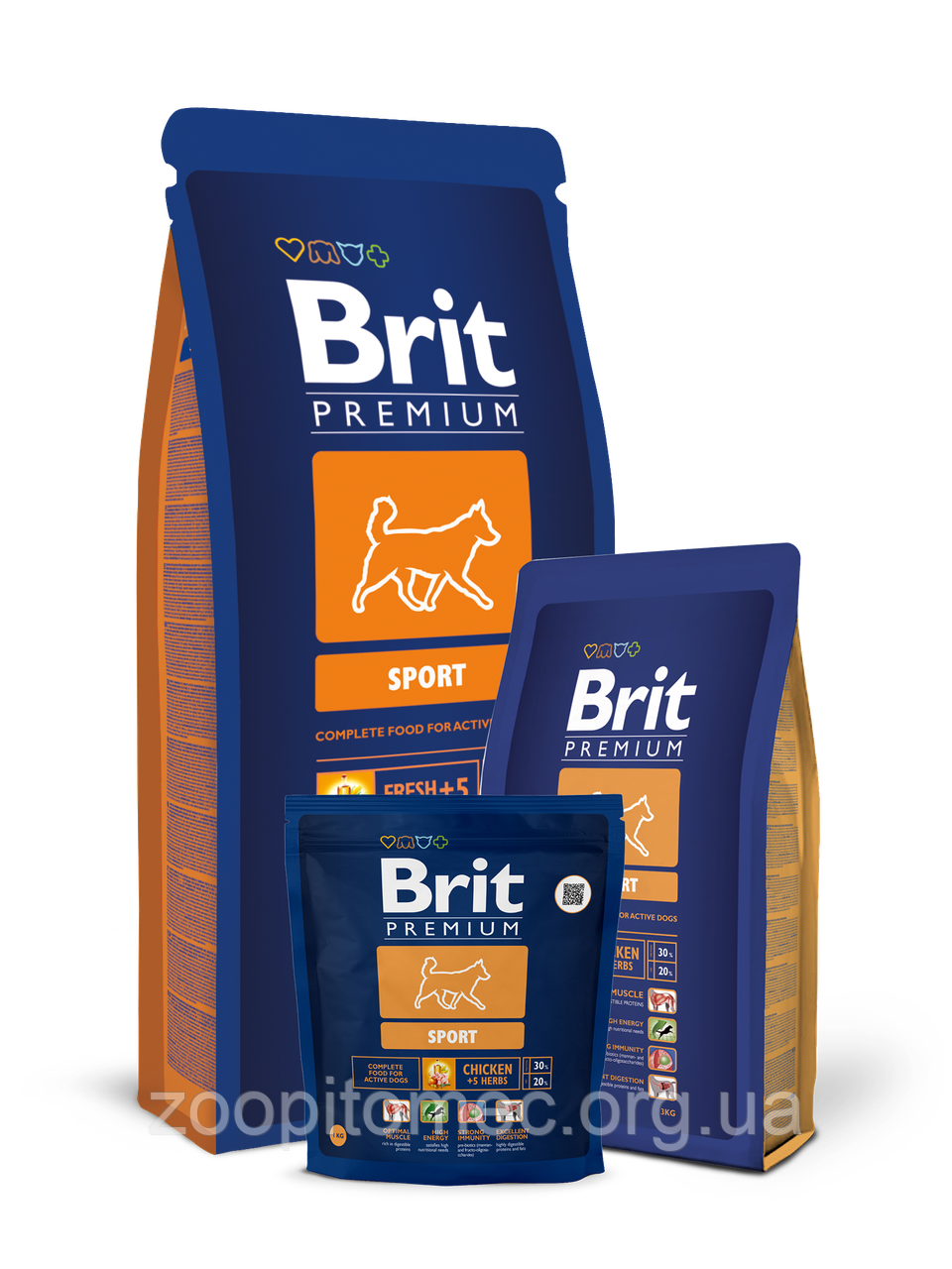 Корм Brit Premium (Брит Преміум) Dog Sport для собак з підвищеними фізичними навантаженнями, 15 кг