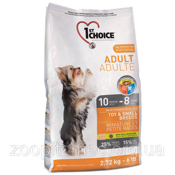 1st Choice (Фест Чойс) Adult Chicken сухий корм для дорослих собак міні порід з куркою, 7 кг