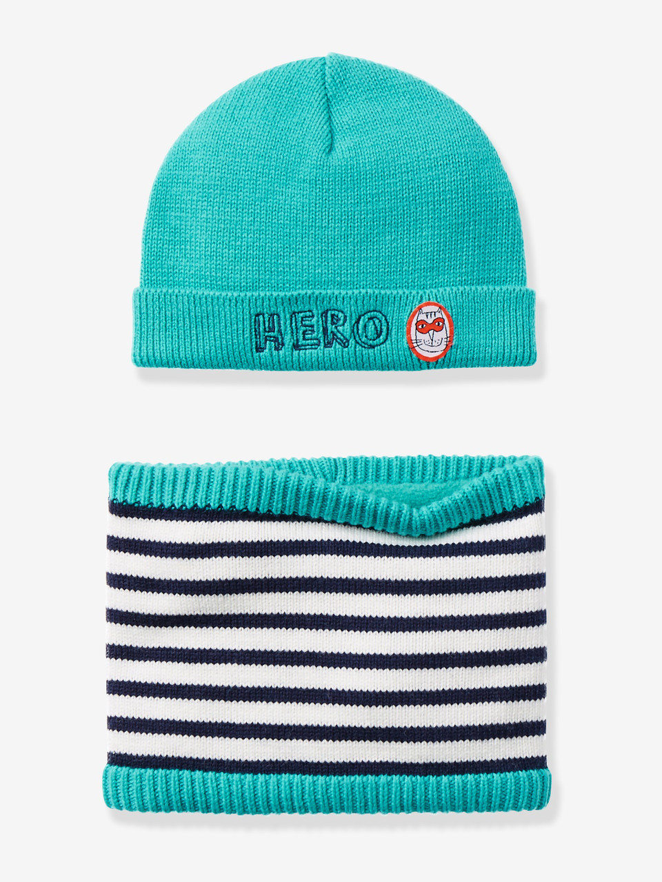 В'язана шапочка та снуд для хлопчика 12-24 місяці, фото 1