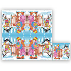 Салфетка ТМ Luxy 33*33, 3 шари, 20шт. Новорічний поцілунок