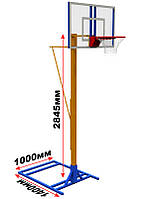 Мобільна баскетбольна розбірна стійка (щит оргскло)
