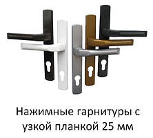 Дверні ручки (моноблоки) з планкою 25 мм