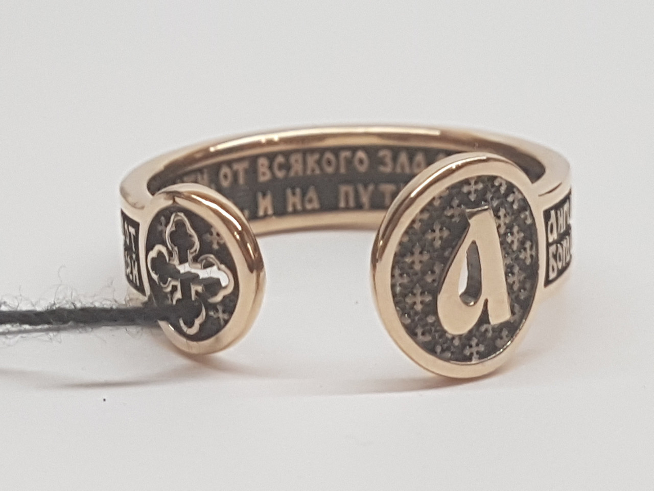 Золоте кільце Молитва. 80824-Ч 17,5, фото 1