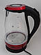 Електричний склянний чайник Promotec PM-826 лед підсвітка 1.7 л, фото 2