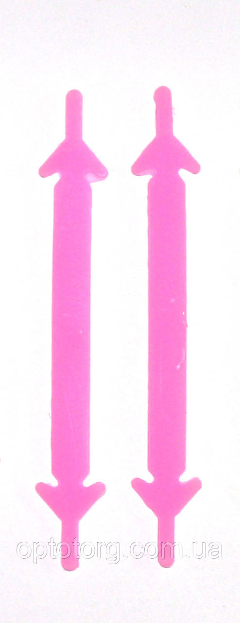 Шнурки силіконові рожеві універсальні