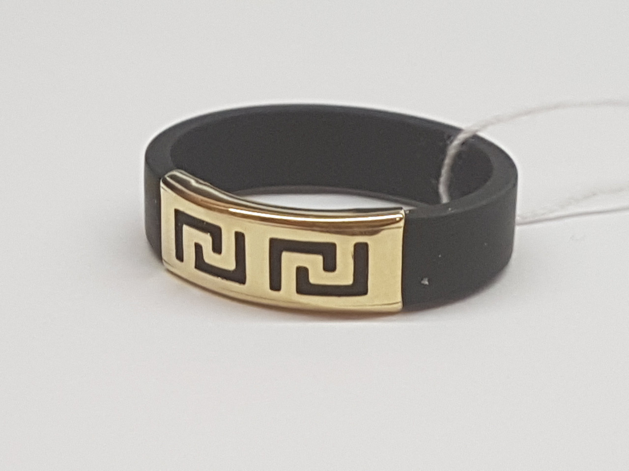 Кільце з каучуку з золотою вставкою.  900619В 21