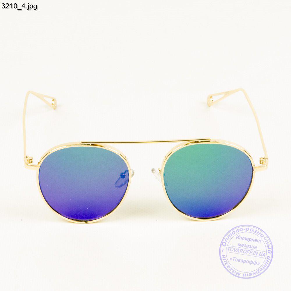 Качественные модные очки с цветными зеркальными стеклами - 3210/1 - фото 2 - id-p661407406
