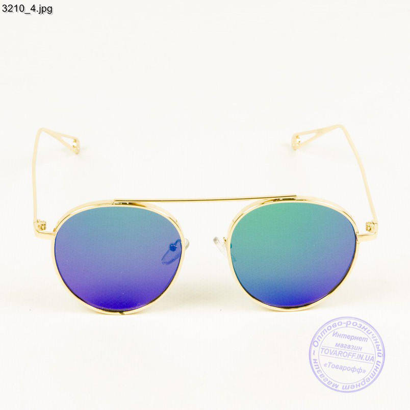 Якісні модні окуляри з кольоровими дзеркальними стеклами - 3210/1, фото 2