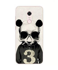 Силіконовий чохол бампер для Xiaomi Redmi 5plus з малюнком Панда