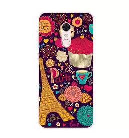 Силіконовий чохол бампер для Xiaomi Redmi 5plus з малюнком Париж солодощі