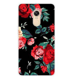 Оригінальний чохол панель накладка для Xiaomi Redmi 5plus з принтом червоні троянди