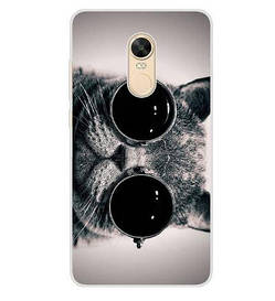 Оригінальний чохол панель накладка для Xiaomi Redmi 5plus з принтом сірий принт