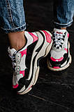 Кросівки жіночі Balenciaga Triple S White/Pink/Black, фото 7