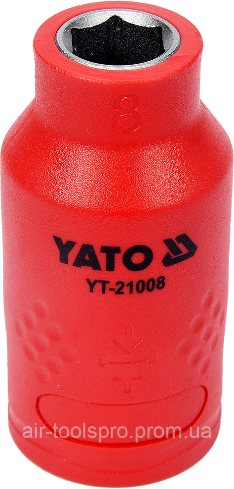 Головка змінна шестигранна коротка 3/8", діелектрична, 1000 В, YATO