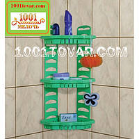 Кутова пластикова поличка, салатна