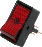Переключатель с подсветкой ASW-11D ON-OFF, 3pin, 12V, 20А, красный