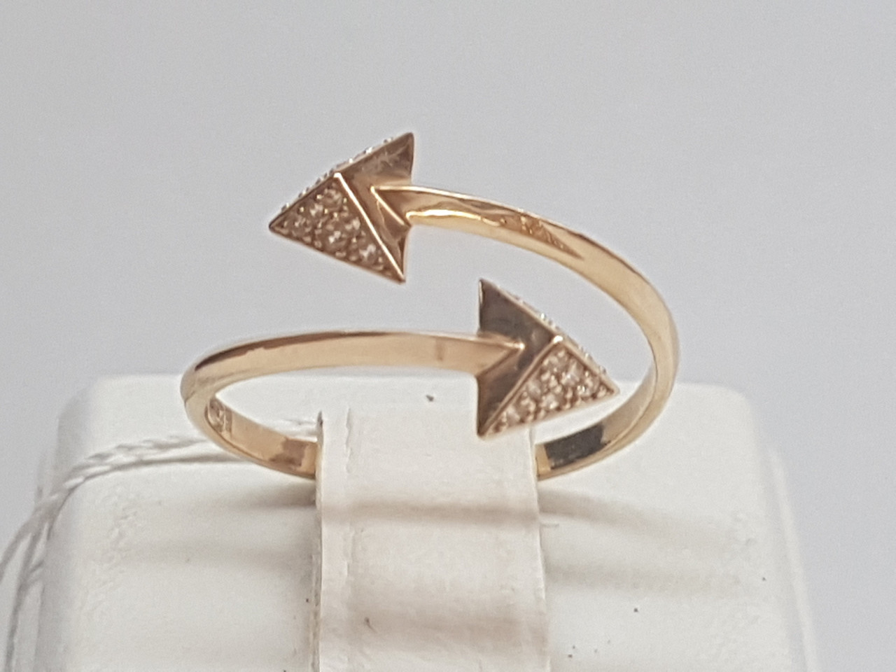 Золоте кільце з фіанітами. КВ1139И 16, фото 1