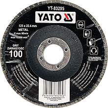 Круг шліфувальний пелюстковий выпуклий, YATO YT-83294, 80