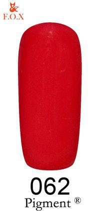 Гель-лак F. O. X. Pigment №062 Червоний 6 ml