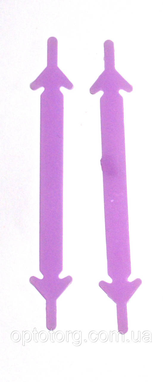 Шнурки силіконові фіолетові універсальні в наборі