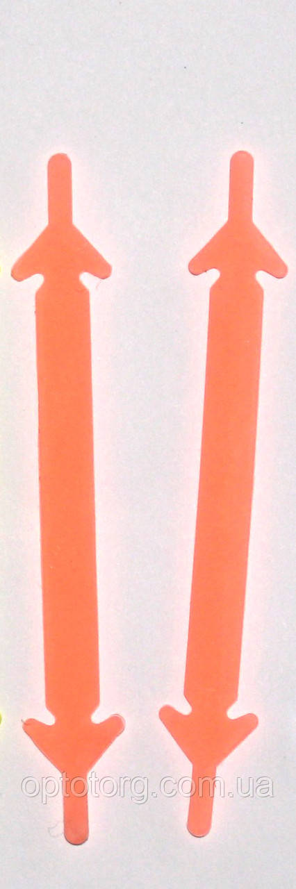 Шнурки силіконові помаранчеві універсальні в наборі