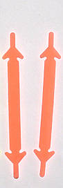 Шнурки силіконові помаранчеві універсальні в наборі