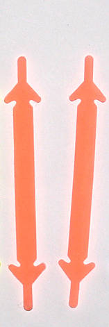 Шнурки силіконові помаранчеві універсальні в наборі, фото 2