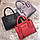 Жіноча міні червона жіноча сумка середнього розміру, фото 8