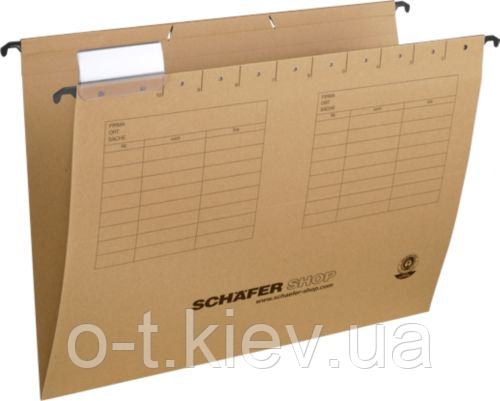 Файл підвісний картотечний картон А4 25шт. в уп. SCHAEFER SHOP, фото 1