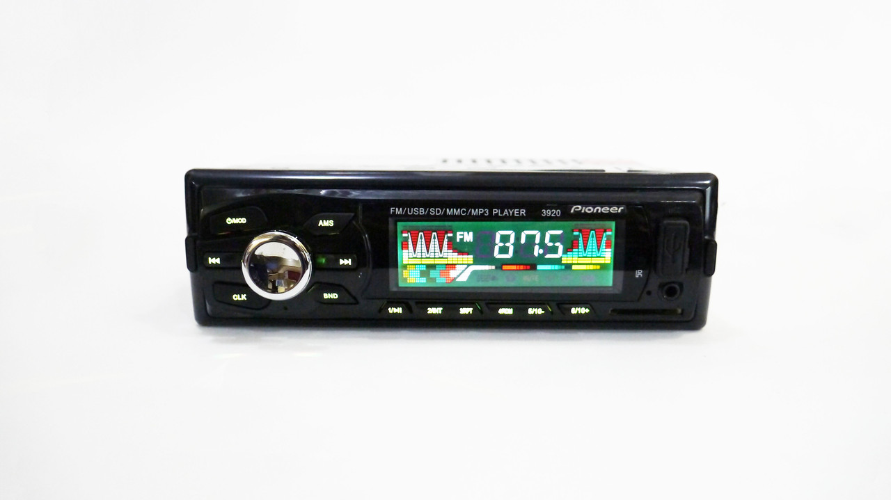 Автомагнітола 3920 Usb+RGB підсвітка+Sd+Fm+Aux+ пульт (4x50W), фото 1