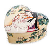 Порцелянова скринька Гейша у формі серця (Pavone) JP-24/27