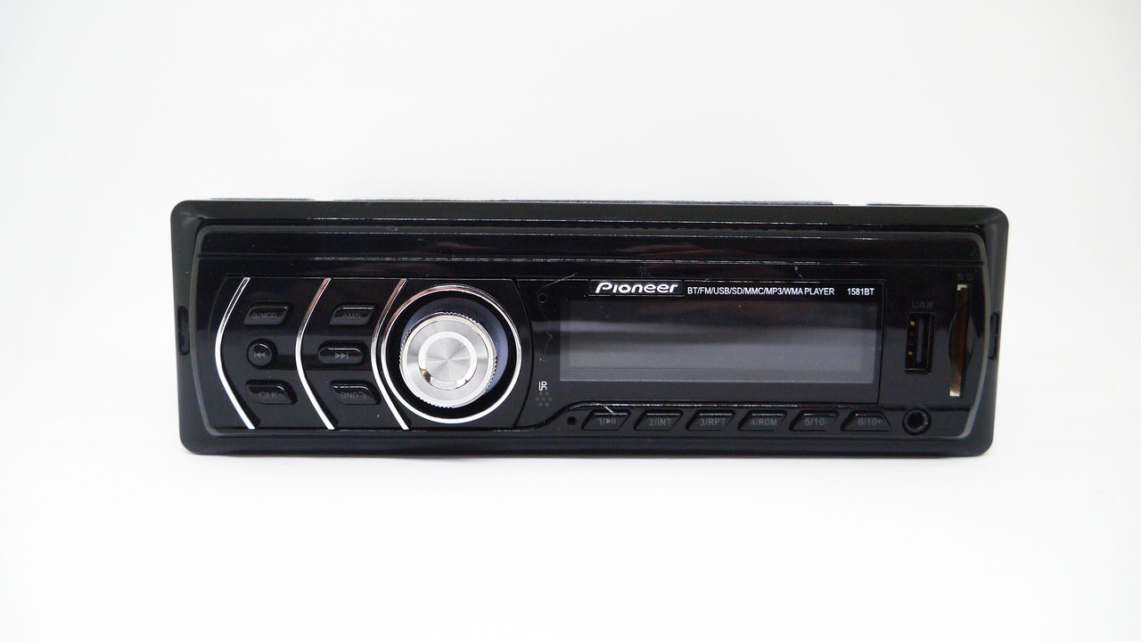 Автомагнітола 1581BT Bluetooth Usb+RGB підсвітка+Fm+Aux+ пульт (4x50W)