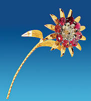 Фігурка Сваровскі з позолотою "Квітка" AR-3711/2