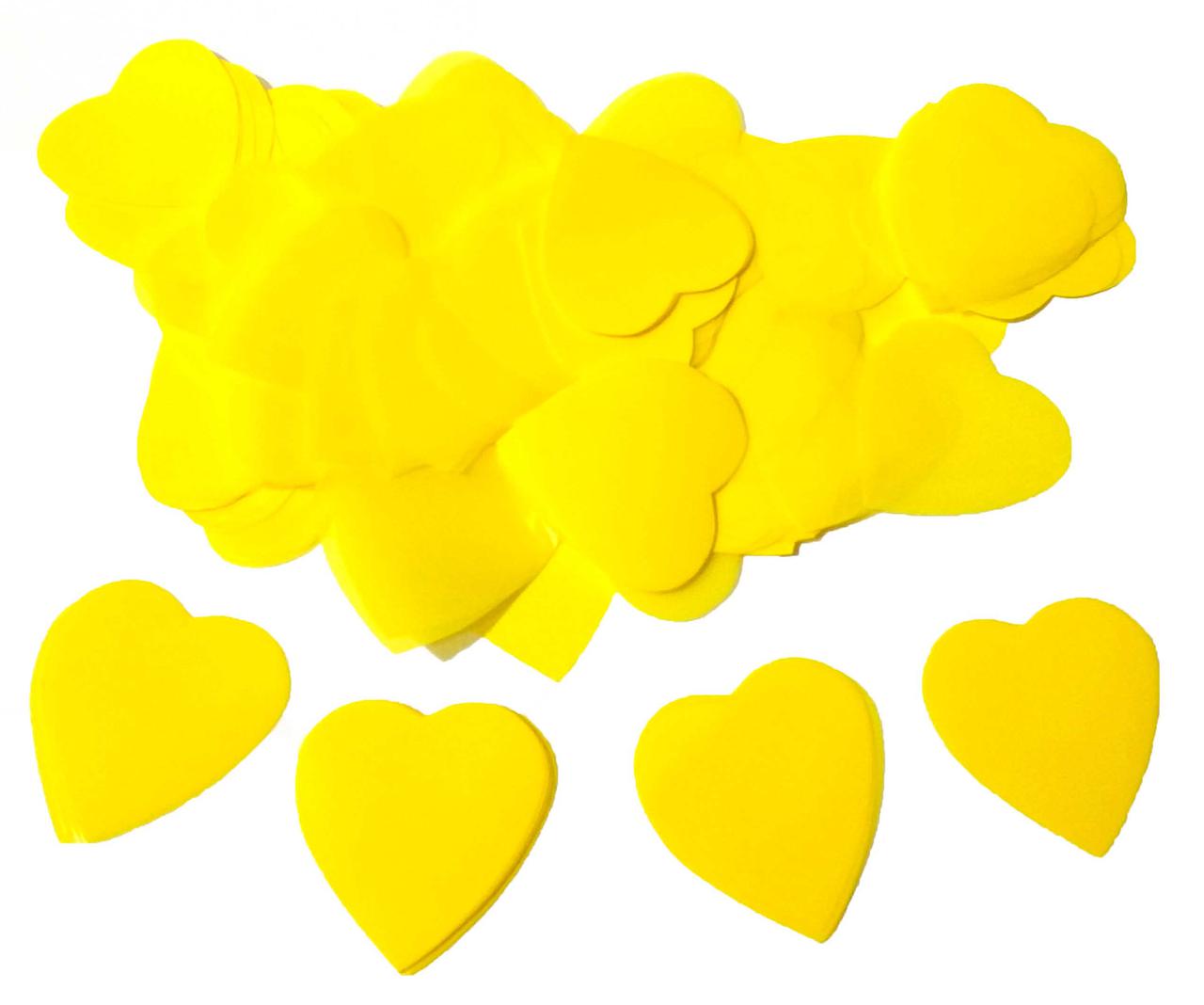 Цукерки серця жовті. Розмір: 35мм. Вага: 250 г.