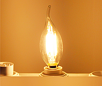 Светодиодная лампа свеча на ветру Filament 6Вт Е14 2700K