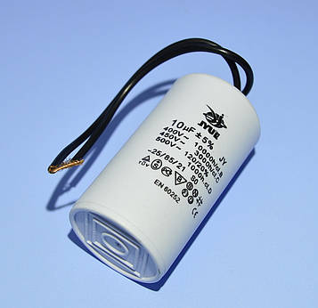 Конденсатор CBB-60 10µF 450VAC ±5%, провід 35*64мм Jyul