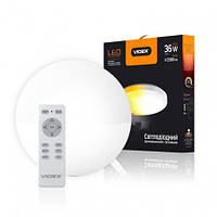 LED світильник функціональний круглий VIDEX 36 W 2800-6000 K 220 V (480х65 мм, керування з пульта)