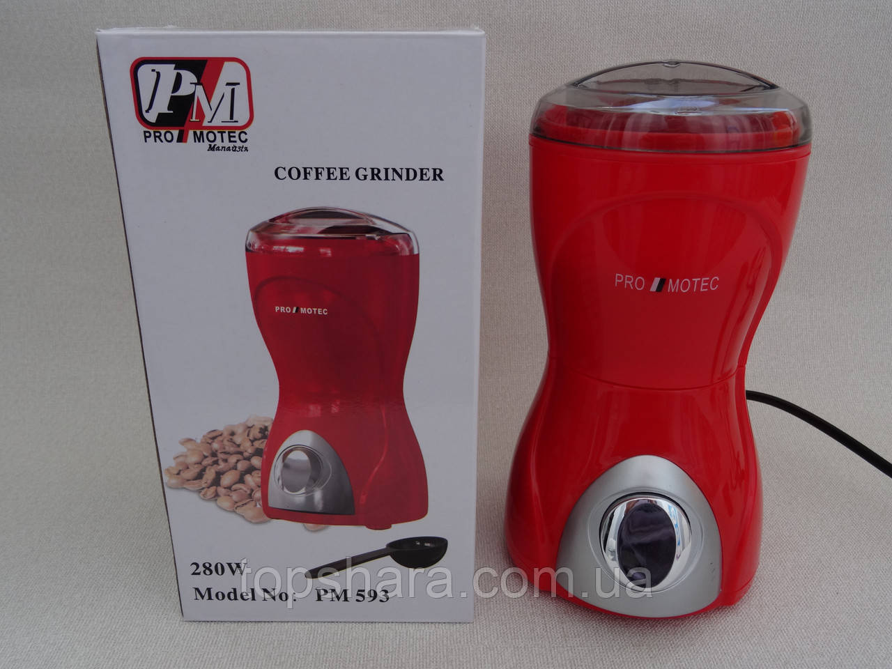 Кофемолка электрическая Promotec PM-593 Coffee Grinder 280W